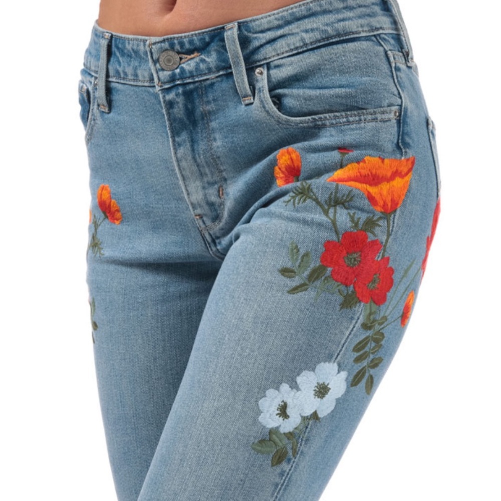 Levi’s 721 Poppy Embroidered Jeans Limited Edition